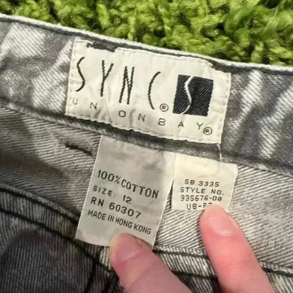 Vintage 80's High Waisted Acid Washed Jeans - Picture 5 of 5